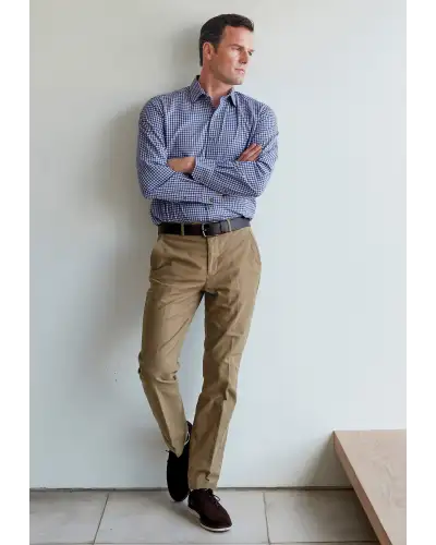 Moleskin Trousers Brook Taverner Regular Fit Kerswell Stone Cotton Moleskin Trousers £62.00