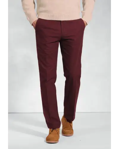 Moleskin Trousers Brook Taverner Regular Fit Kerswell Berry Cotton Moleskin Trouser-BT-8872A £62.00