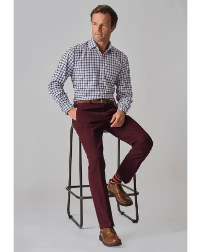 Moleskin Trousers Brook Taverner Regular Fit Kerswell Berry Cotton Moleskin Trousers £62.00