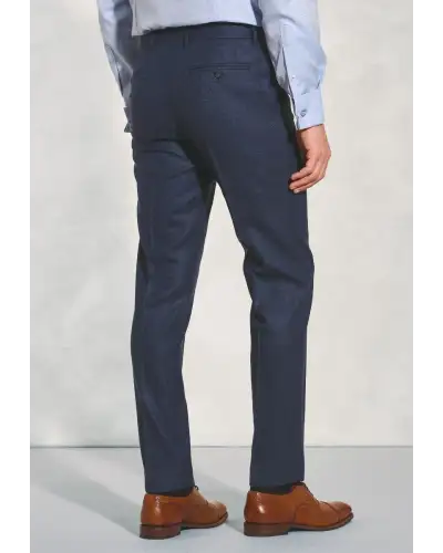 Suit Trousers Brook Taverner Tailored Fit Clifford Navy Donegal Wool Suit Trouser-BT-8776C £90.00