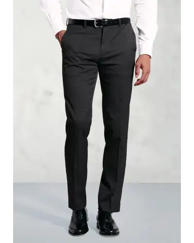 Trousers Brook Taverner Tailored Fit Phoenix Charcoal Pin Dot Suit Trousers-BT-8755C £44.00