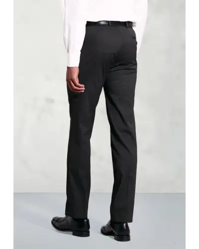 Trousers Brook Taverner Tailored Fit Phene Charcoal Pin Dot Suit Trousers £44.00