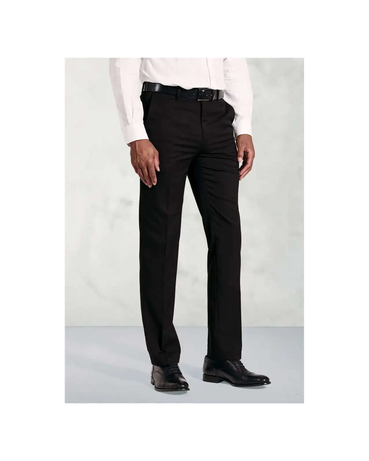 Trousers Brook Taverner Tailored Fit Pegasus Black Washable Suit Trousers-BT-8754D £44.00