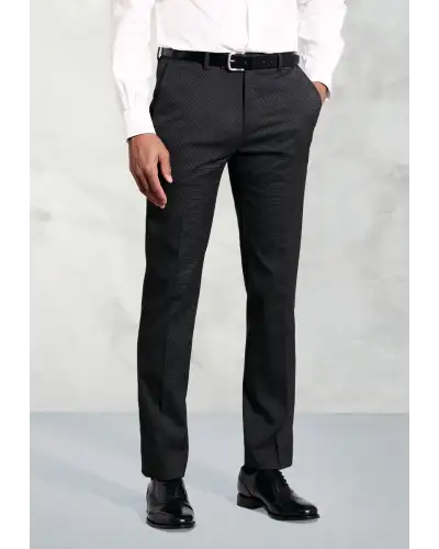 Trousers Brook Taverner Tailored Fit Pegasus Charcoal Pindot Washable Suit Trousers-BT-8754C £44.00