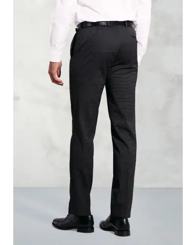 Trousers Brook Taverner Tailored Fit Pegasus Charcoal Pindot Washable Suit Trousers-BT-8754C £44.00