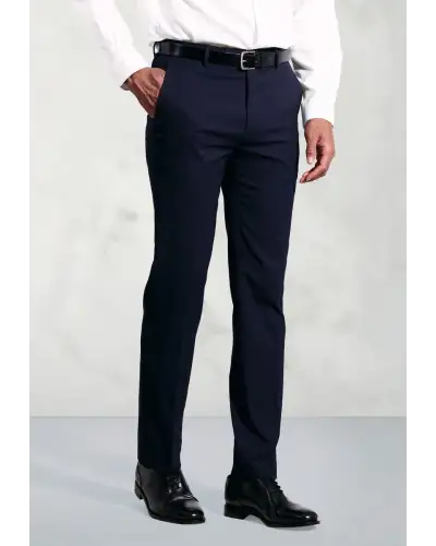 Suit Trousers Brook Taverner Tailored Fit Pegasus Navy Washable Suit Trousers-BT-8754B £44.00