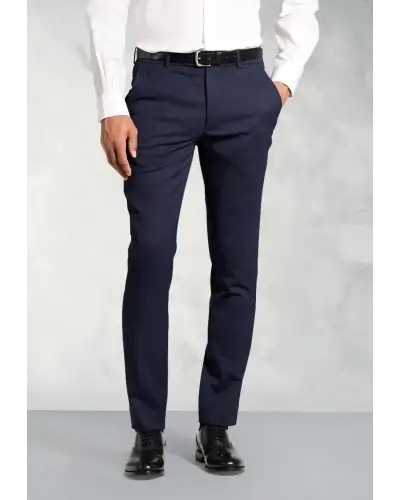 Flannel Trousers Brook Taverner Tailored Fit Olney Airforce Blue Flannel Trousers-BT-8706ET £71.00