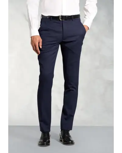 Flannel Trousers Brook Taverner Tailored Fit Olney Airforce Blue Flannel Trousers-BT-8706ET £71.00