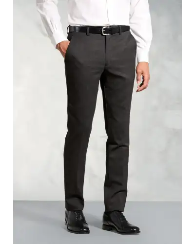 Trousers Brook Taverner Tailored Fit Olney Charcoal Flannel Trousers £71.00