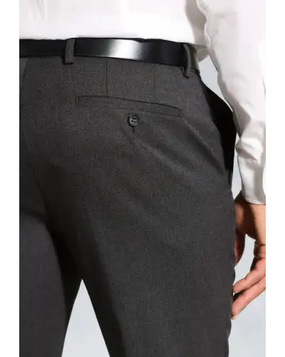 Trousers Brook Taverner Tailored Fit Olney Charcoal Flannel Trousers £71.00