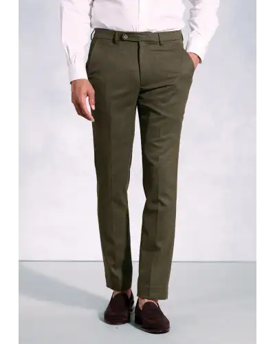 BT-8706B Brook Taverner Regular Fit Olney Olive Flannel Trouser-BT-8706B £71.00