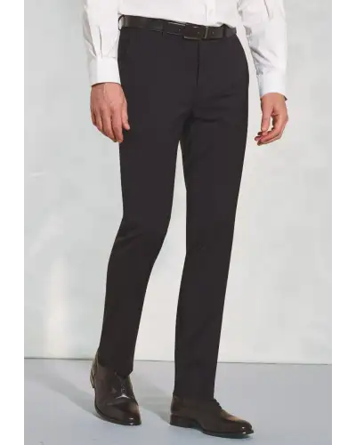 Suits Brook Taverner Tailored Fit Cassino Charcoal Washable Suit Trousers-BT-8655C £63.00