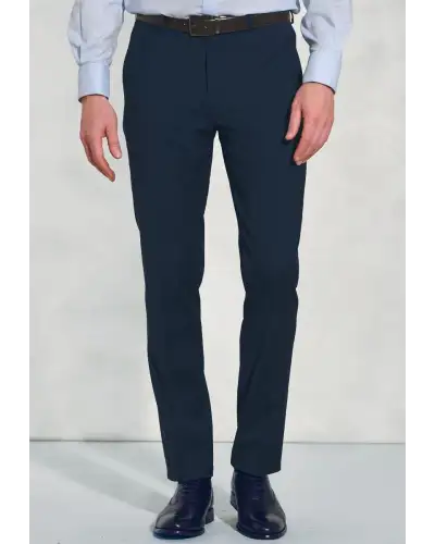 Suits Brook Taverner Tailored Fit Cassino Navy Washable Suit Trousers £63.00