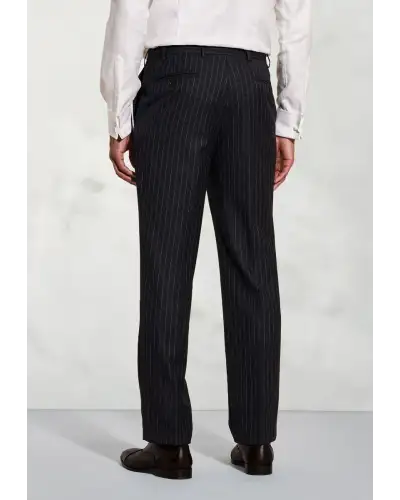 Wool Suits Brook Taverner Regular Fit Epsom Grey Pinstripe Wool Suit Trousers £90.00