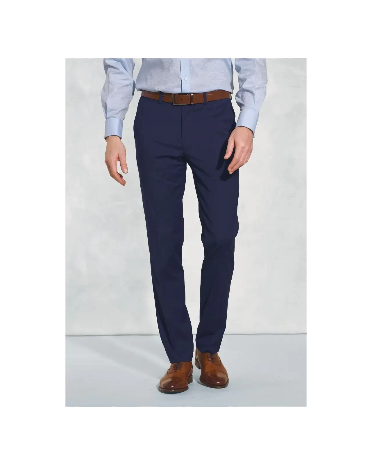 Suits Brook Taverner Tailored Fit Avalino Mid Blue Suit Trousers-BT-8387H £63.00