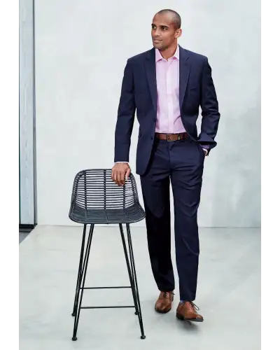 Suits Brook Taverner Tailored Fit Avalino Mid Blue Suit Trousers £63.00