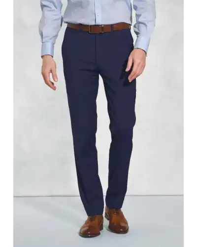 Suits Brook Taverner Tailored Fit Avalino Mid Blue Suit Trousers £63.00