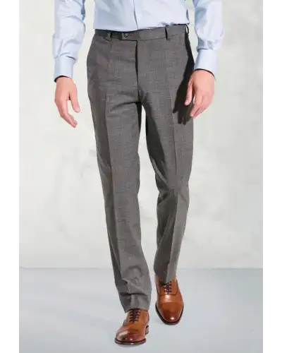 Suits Brook Taverner Tailored Fit Avalino Grey Suit Trousers-BT-8387G £63.00