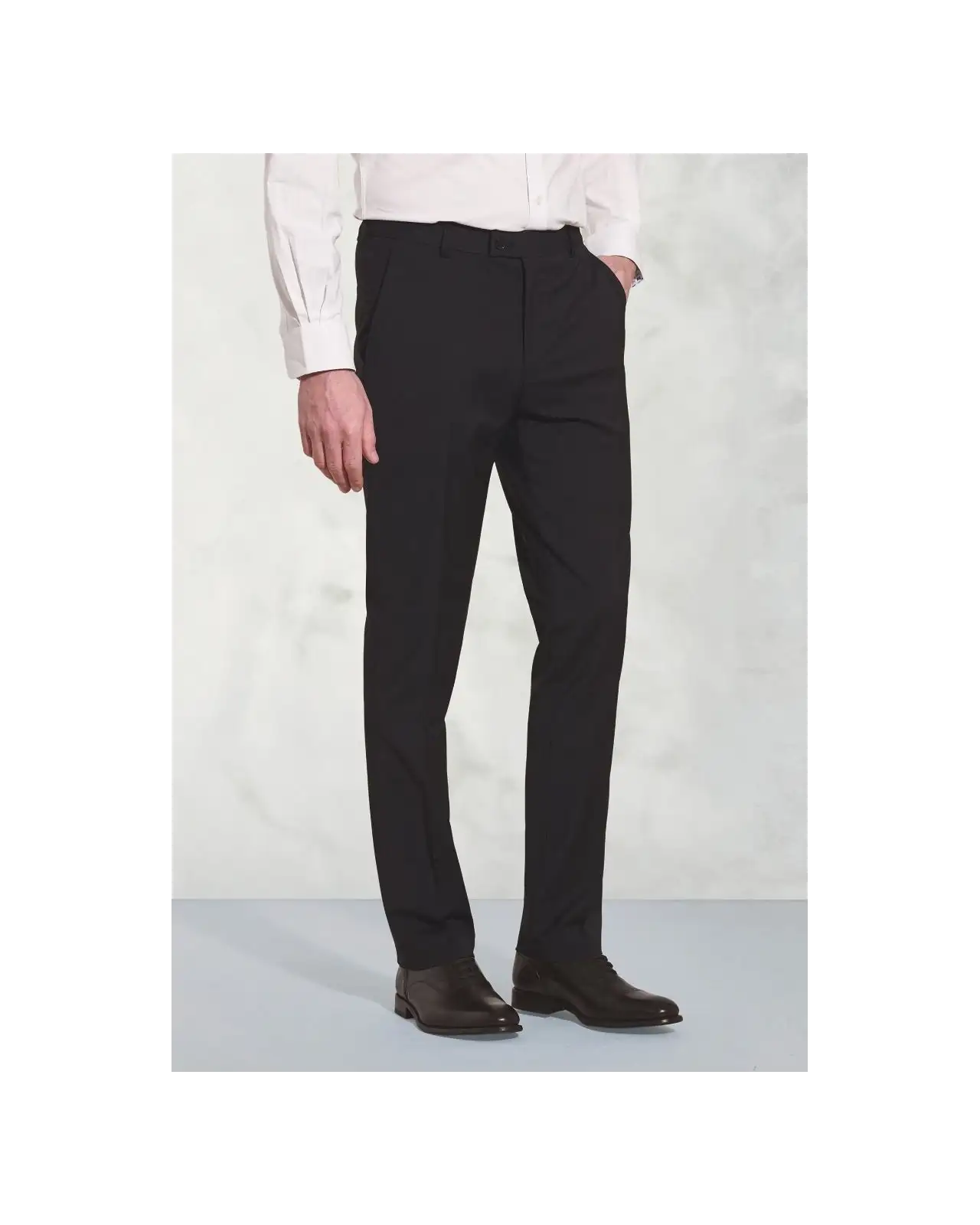 Suits Brook Taverner Tailored Fit Avalino Black Suit Trousers-BT-8387D £63.00