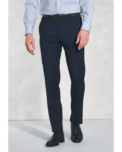Trousers Brook Taverner Tailored Fit Avalino Navy Suit Trousers-BT-8387A £63.00