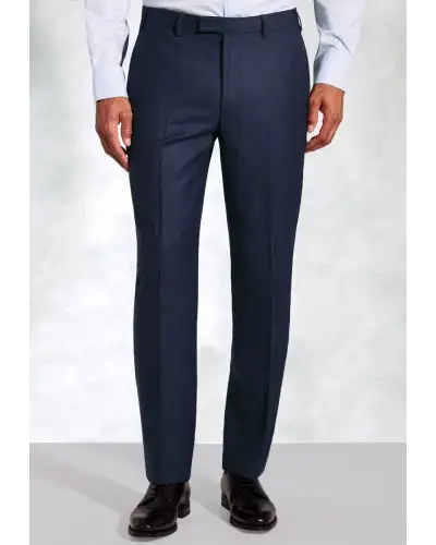 Suit Trousers Brook Taverner Tailored Fit Scott Navy Italian Wool Suit Trousers-BT-8069AT £135.00