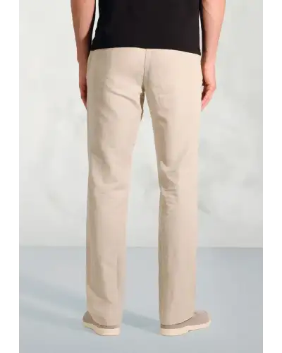 Fit Trousers Brook Taverner Regular Fit Caine Natural Linen Cotton Trousers £62.00