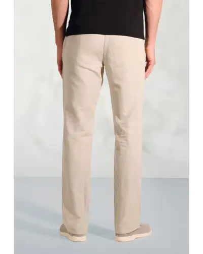 Fit Trousers Brook Taverner Regular Fit Caine Natural Linen Cotton Trousers £62.00