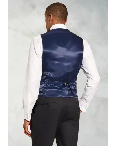 Wool Suits Brook Taverner Tailored Fit Wells Charcoal Wool Blend Waistcoat-BT-1807B £45.00