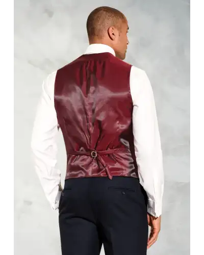 Wool Suits Brook Taverner Tailored Fit Wells Navy Wool Blend Waistcoat-BT-1807A £45.00