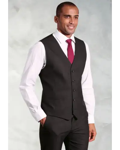 Three Piece Suits Brook Taverner Tailored Fit Charcoal Waistcoat-BT-1539C £44.00