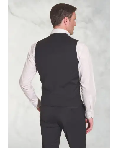 Waistcoats Brook Taverner Tailored Fit Avalino Charcoal Waistcoat-BT-1074C £62.00