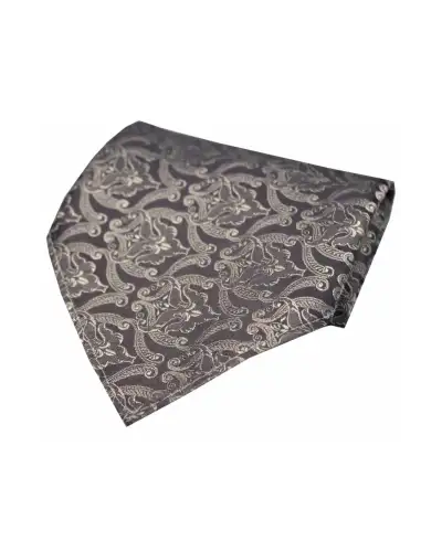 Silk Hankies Soprano Ties Soprano Grey Silver Victorian Wallpaper Pattern Silk Hanky £15.00