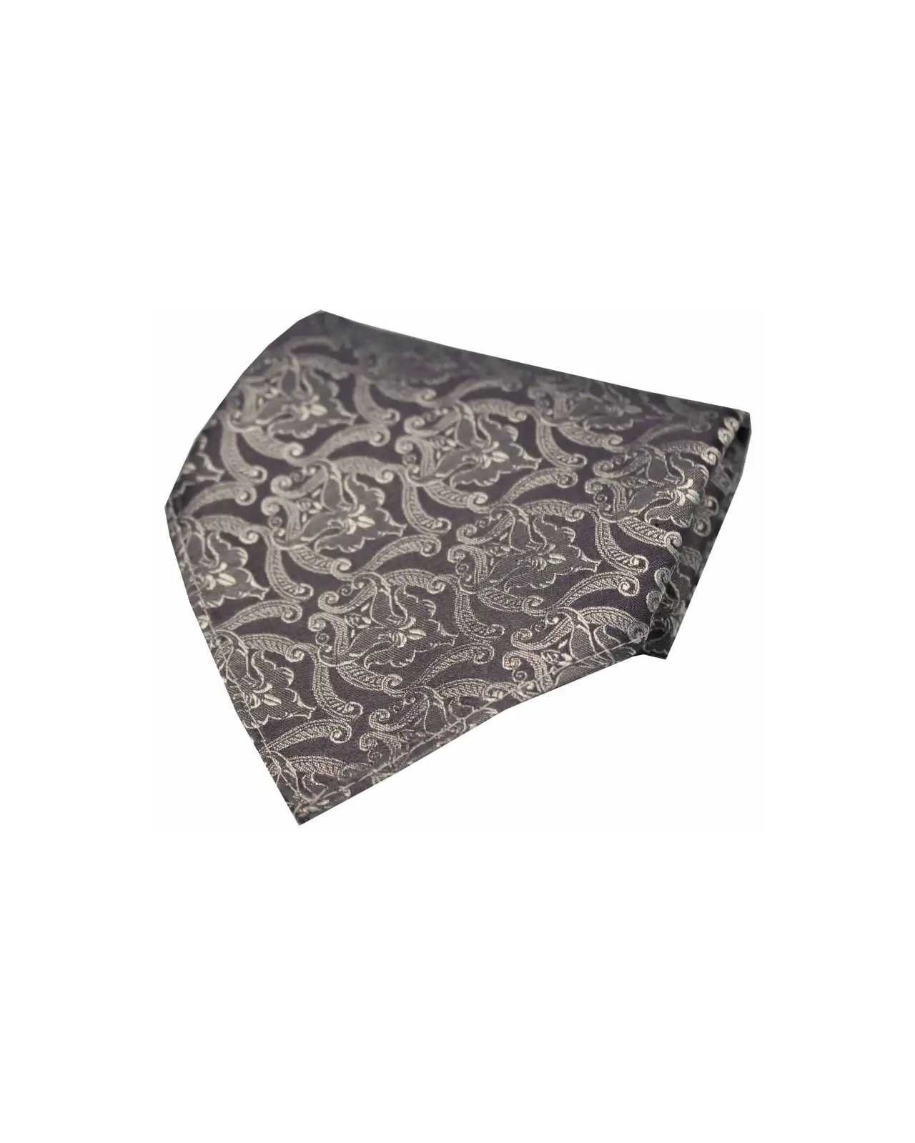 Silk Hankies Soprano Ties Soprano Grey Silver Victorian Wallpaper Pattern Silk Hanky £15.00