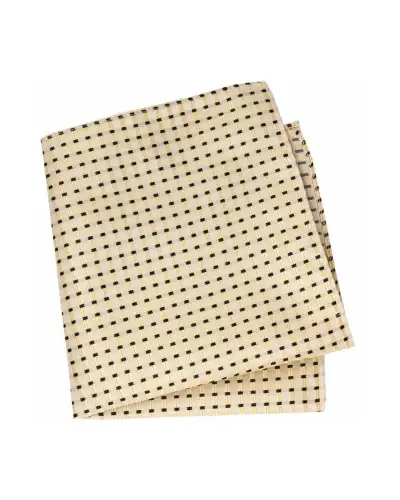 Pocket Square Soprano Ties Gold With Black Squares Polyester Handkerchief £7.00