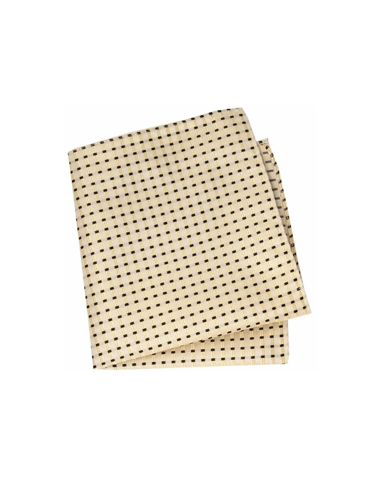 Pocket Square Soprano Ties Gold With Black Squares Polyester Handkerchief £7.00