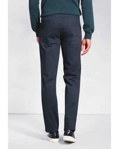 Jeans Brook Taverner Tailored Fit Brunswick Navy Stretch Cotton Chinos Jean-BT-8902A £45.00