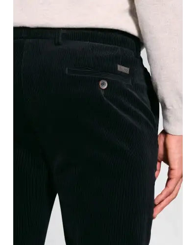 Corduroy Trousers Brook Taverner Regular Fit Ellroy Black Corduroy Trouser-BT-8689G £54.00