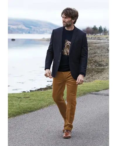 Corduroy Trousers Brook Taverner Regular Fit Ellroy Ginger Corduroy Trouser-BT-8689F £54.00