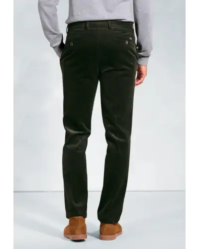 Corduroy Trousers Brook Taverner Regular Fit Ellroy Olive Corduroy Trouser-BT-8689D £54.00