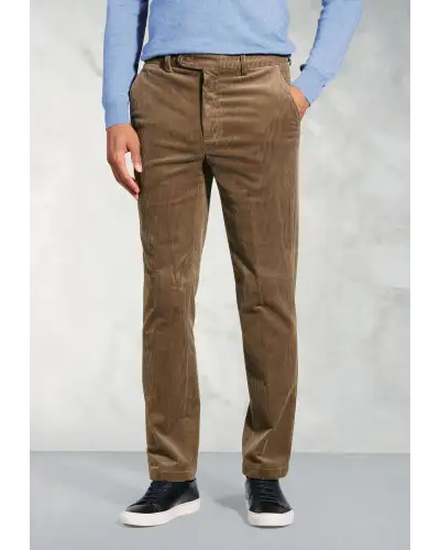 Corduroy Trousers Brook Taverner Regular Fit Ellroy Camel Corduroy Trouser-BT-8689B £54.00