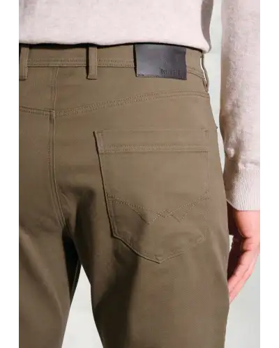 Trousers Brook Taverner Tailored Fit Fredericks Sand 5 Pocket Italian Twill Stretch Cotton Trousers £62.00