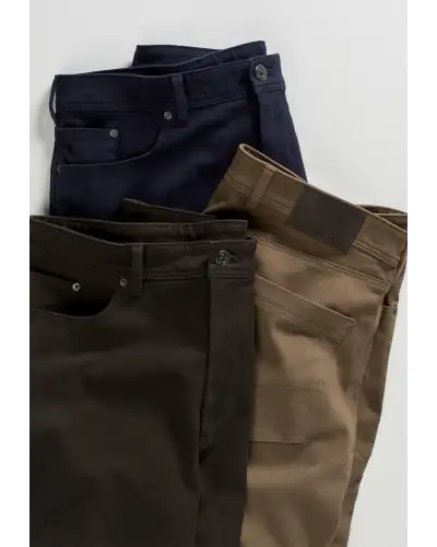 Trousers Brook Taverner Tailored Fit Fredericks Sand 5 Pocket Italian Twill Stretch Cotton Trousers-BT-8067BT £62.00