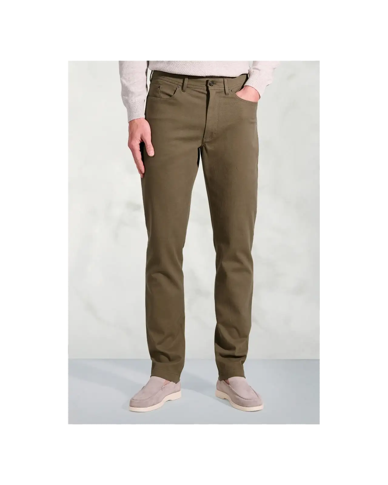 Fit Trousers Brook Taverner Regular Fit Fredericks Sand 5 Pocket Italian Twill Stretch Cotton Trousers £62.00