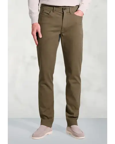Fit Trousers Brook Taverner Regular Fit Fredericks Sand 5 Pocket Italian Twill Stretch Cotton Trousers £62.00