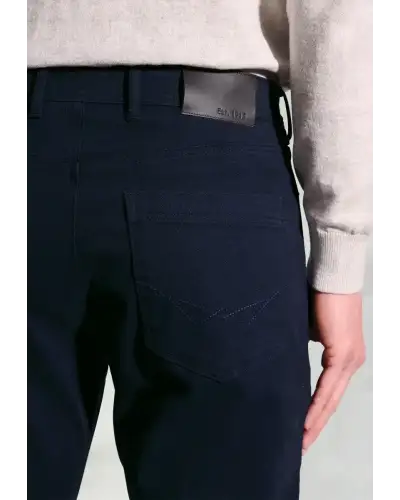 Trousers Brook Taverner Tailored Fit Fredericks Navy 5 Pocket Italian Twill Stretch Cotton Trousers £62.00