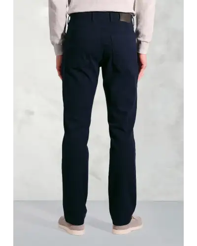 Trousers Brook Taverner Tailored Fit Fredericks Navy 5 Pocket Italian Twill Stretch Cotton Trousers £62.00