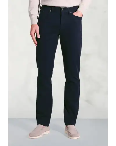 Fit Trousers Brook Taverner Regular Fit Fredericks Navy 5 Pocket Italian Twill Stretch Cotton Trousers £62.00