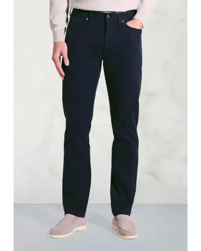 Fit Trousers Brook Taverner Regular Fit Fredericks Navy 5 Pocket Italian Twill Stretch Cotton Trousers £62.00