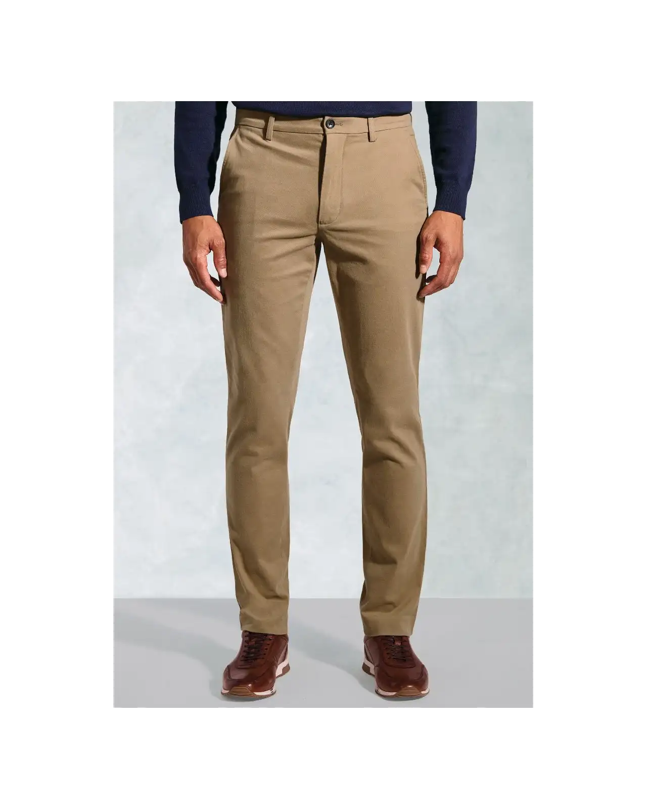 Fit Trousers Brook Taverner Regular Fit Bolt Sand Italian Fine Twill Stretch Cotton Chinos-BT-8063CR £62.00