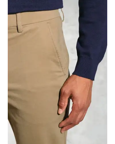 Fit Trousers Brook Taverner Regular Fit Bolt Sand Italian Fine Twill Stretch Cotton Chinos-BT-8063CR £62.00